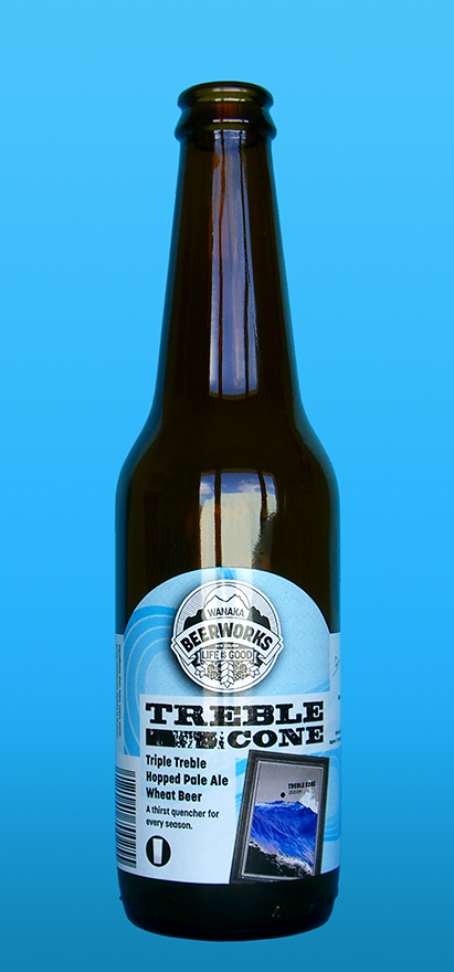 Our Beers, Wanaka Beerworks - Treble Cone Triple Hopped Pale Ale Wheat Beer, Wanaka Beerworks Treble Cone Triple Hopped Pale Ale Wheat Beer
